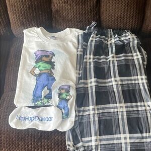 Hip Hop Dancer Pajama Set with Eye Mask